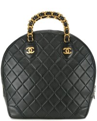 Borsa shopping in pelle nera di Chanel