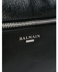 Borsa shopping in pelle nera di Balmain