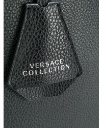 Borsa shopping in pelle nera di Versace Collection