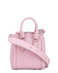 Borsa shopping in pelle rosa di Alexander McQueen
