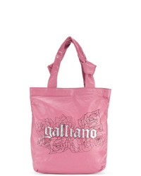 Borsa shopping in pelle rosa di John Galliano