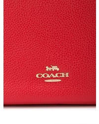 Borsa shopping in pelle rossa di Coach