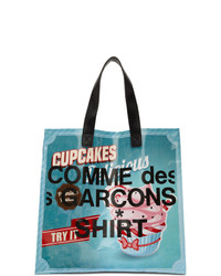 Borsa shopping in pelle stampata multicolore di Comme Des Garcons SHIRT