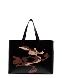 Borsa shopping in pelle stampata nera di Calvin Klein 205W39nyc