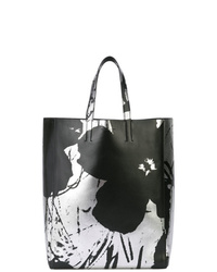 Borsa shopping in pelle stampata nera di Calvin Klein 205W39nyc