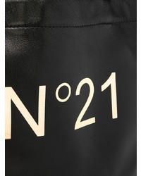 Borsa shopping in pelle stampata nera di N°21