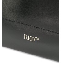Borsa shopping in pelle stampata nera di RED Valentino