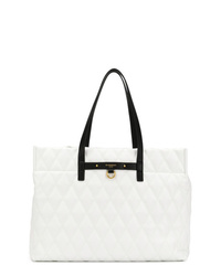Borsa shopping in pelle trapuntata bianca di Givenchy