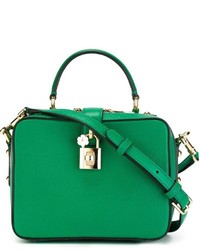 Borsa shopping in pelle verde di Dolce & Gabbana