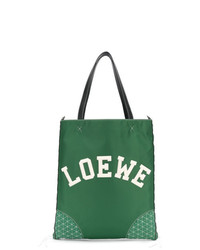 Borsa shopping in pelle verde di Loewe
