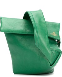 Borsa shopping in pelle verde di Vivienne Westwood