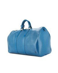 Borsone in pelle blu di Louis Vuitton Vintage