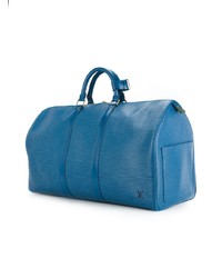 Borsone in pelle blu di Louis Vuitton Vintage