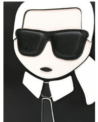 Borsone in pelle nero di Karl Lagerfeld
