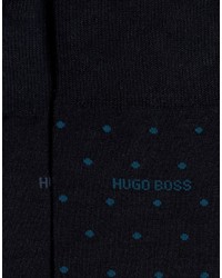 Calzini a pois blu scuro di Hugo Boss