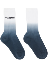 Calzini blu scuro e bianchi di Jacquemus