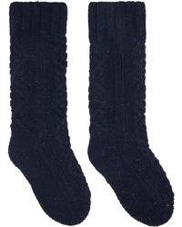 Calzini di lana blu scuro di Jil Sander