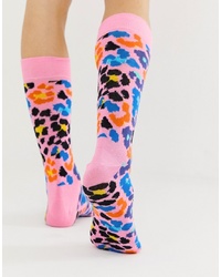 Calzini leopardati rosa di Happy Socks