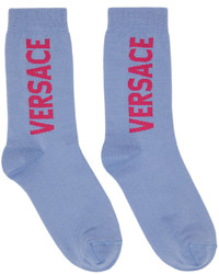 Calzini stampati azzurri di Versace