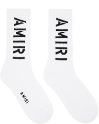 Calzini stampati bianchi e neri di Amiri