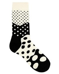 Calzini stampati bianchi e neri di Happy Socks
