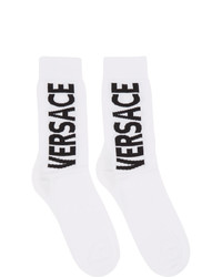 Calzini stampati bianchi e neri di Versace
