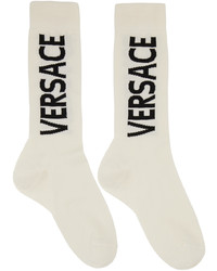 Calzini stampati bianchi e neri di Versace