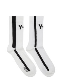 Calzini stampati bianchi e neri di Y-3