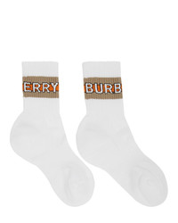 Calzini stampati bianchi di Burberry