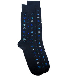Calzini stampati blu scuro di Etro