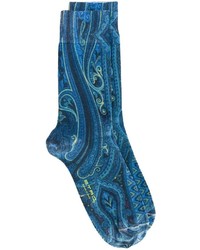Calzini stampati blu di Etro