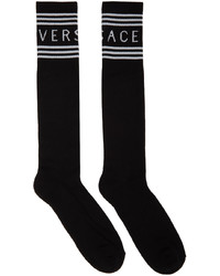 Calzini stampati neri e bianchi di Versace