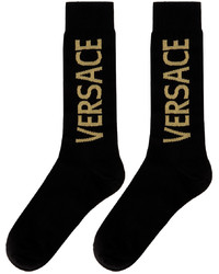 Calzini stampati neri di Versace