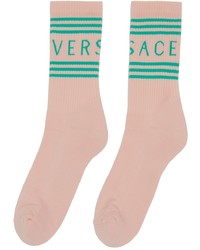 Calzini stampati rosa di Versace