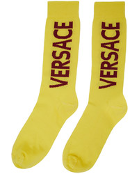 Calzini stampati senapi di Versace