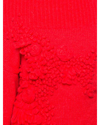 Camicetta di lana lavorata a maglia rossa di DELPOZO