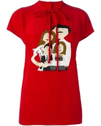 Camicetta di seta rossa di Dolce & Gabbana