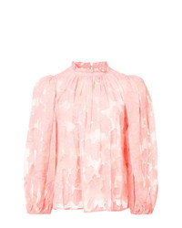 Camicetta manica lunga a fiori rosa di Ulla Johnson