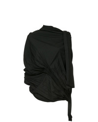 Camicetta manica lunga a pieghe nera di Yohji Yamamoto