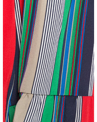 Camicetta manica lunga a righe verticali multicolore