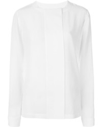 Camicetta manica lunga di lino bianca di DKNY