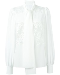 Camicetta manica lunga di pizzo bianca di Dolce & Gabbana