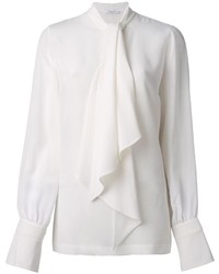 Camicetta manica lunga di seta bianca di Givenchy