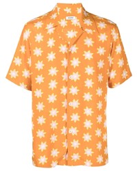 Camicia a maniche corte a fiori arancione di Sandro