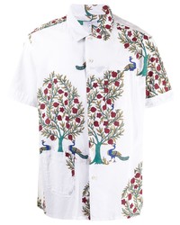 Camicia a maniche corte a fiori bianca di Engineered Garments