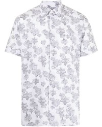 Camicia a maniche corte a fiori bianca di Karl Lagerfeld