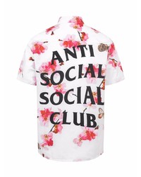 Camicia a maniche corte a fiori bianca di Anti Social Social Club