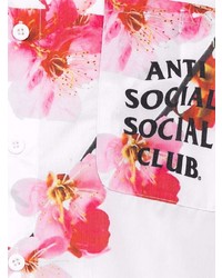 Camicia a maniche corte a fiori bianca di Anti Social Social Club