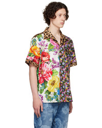 Camicia a maniche corte a fiori multicolore di Dolce & Gabbana