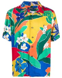 Camicia a maniche corte a fiori multicolore di Polo Ralph Lauren
